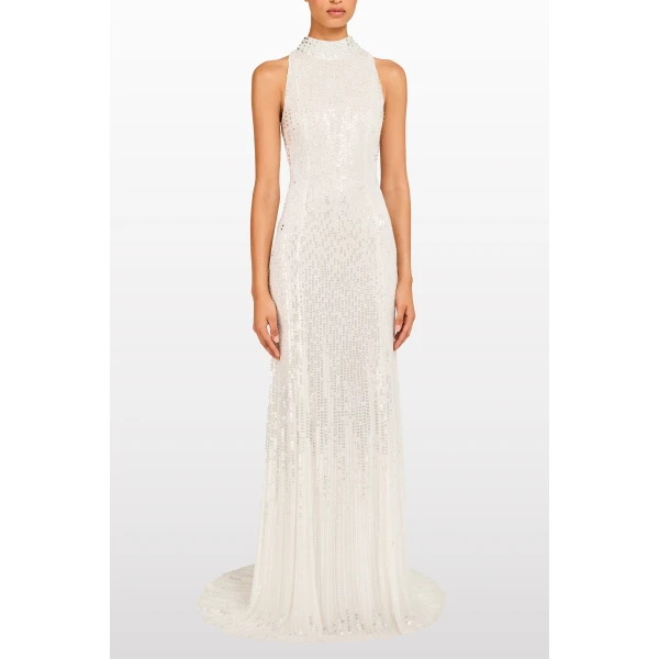 Jenny Packham Benue Dress in Vanilla | Evening Gowns | Coveti