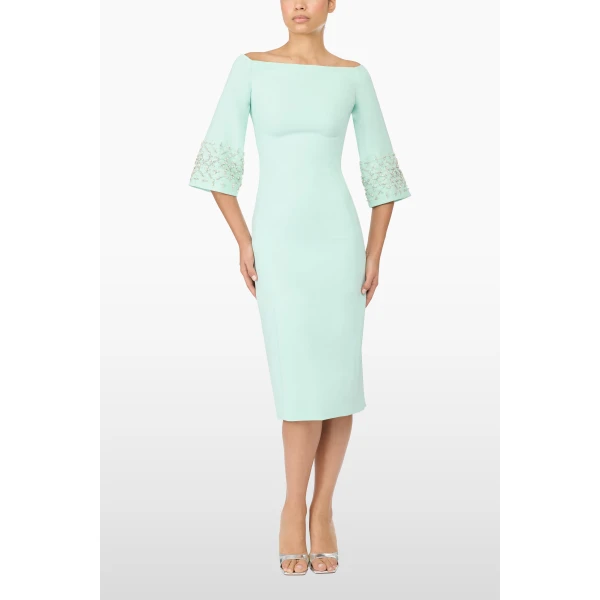 Jenny Packham Berkley Dress in Lagoon | Midi Dresses | Coveti