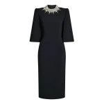 Jenny Packham Bibi Dress in Liquorice | Coveti
