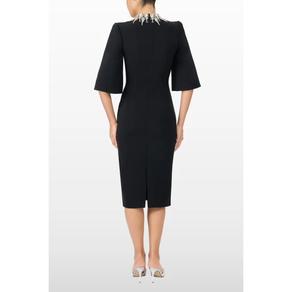 Jenny Packham Bibi Dress in Liquorice | Midi Dresses | Coveti