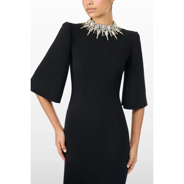 Jenny Packham Bibi Dress in Liquorice | Midi Dresses | Coveti