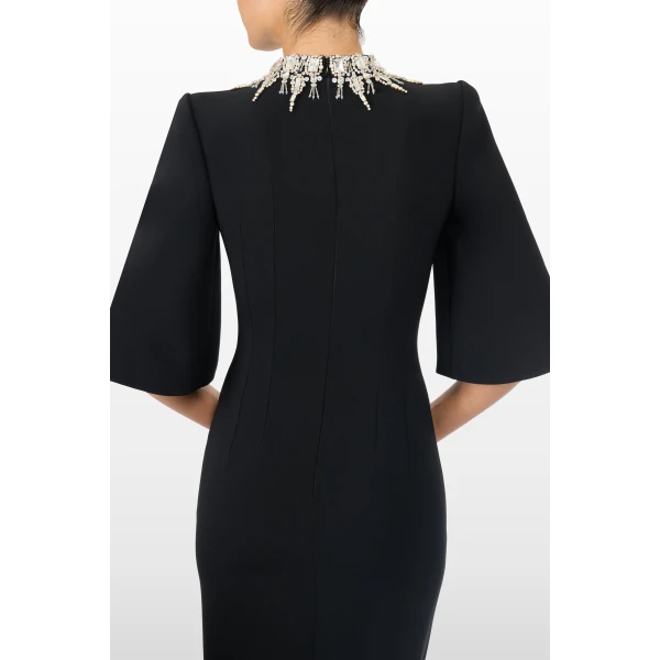 Jenny Packham Bibi Dress in Liquorice | Midi Dresses | Coveti