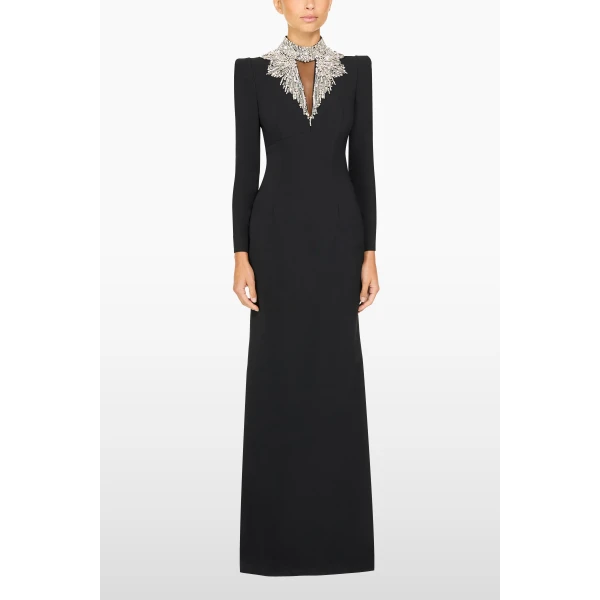 Jenny Packham Chama Dress in Liquorice | Evening Gowns | Coveti