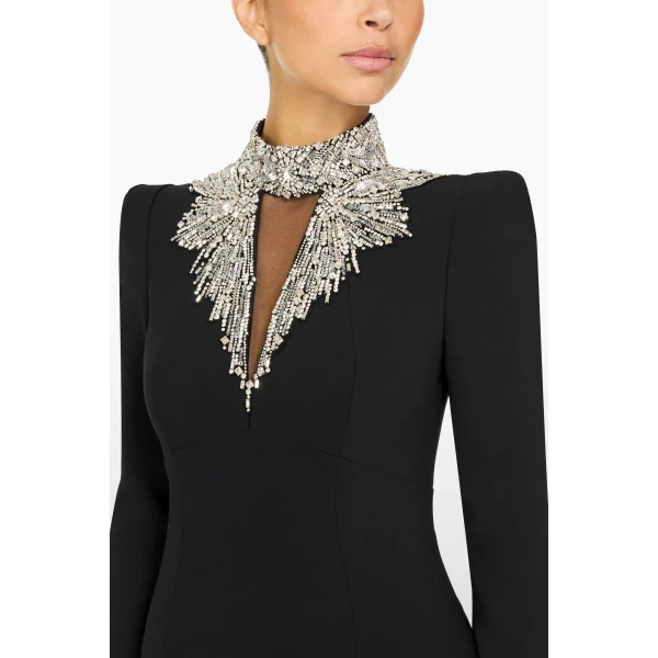 Jenny Packham Chama Dress in Liquorice | Evening Gowns | Coveti
