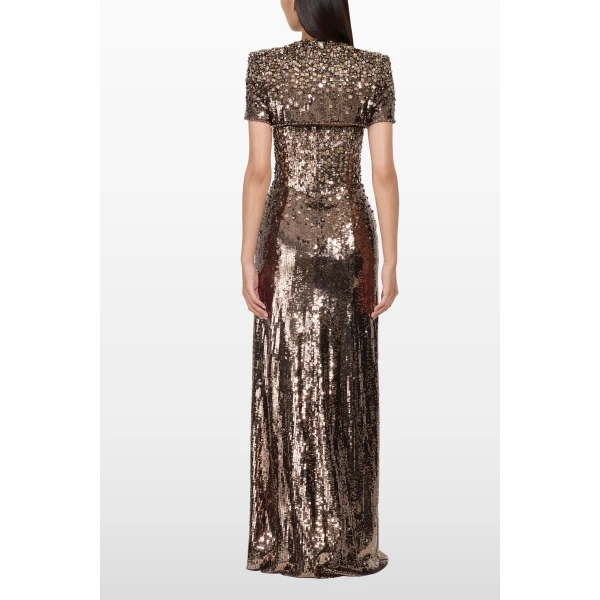 Jenny Packham Chiana Jacket in Mocha | Jackets | Coveti