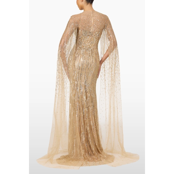 Jenny Packham Cosmic Dust Dress in Sparrowhawk | Evening Gowns | Coveti