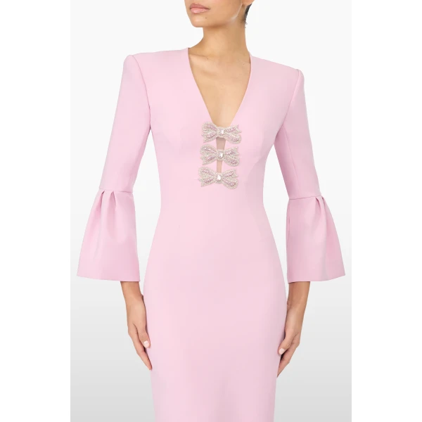 Jenny Packham Debut Dress in Tourmaline Pink | Midi Dresses | Coveti