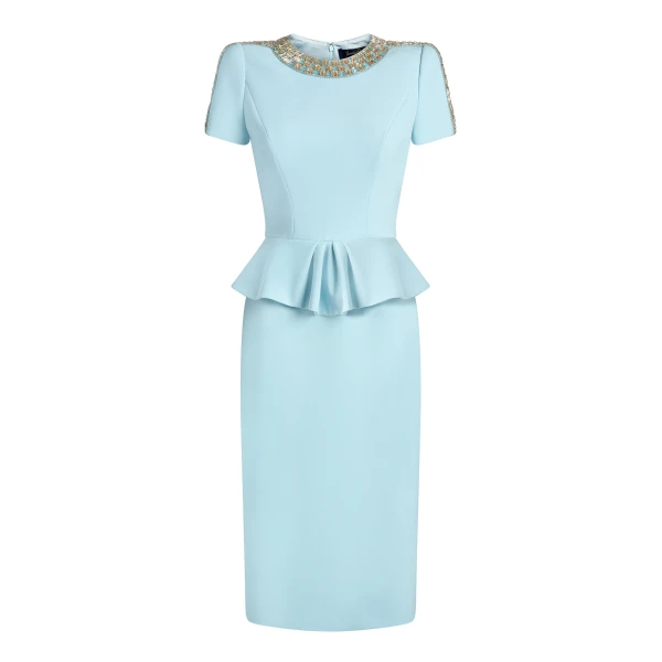 Jenny Packham Dubois Dress in Larimar Blue | Coveti