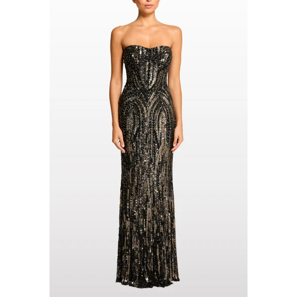 Jenny Packham Euphoria Dress in Liquorice | Evening Gowns | Coveti