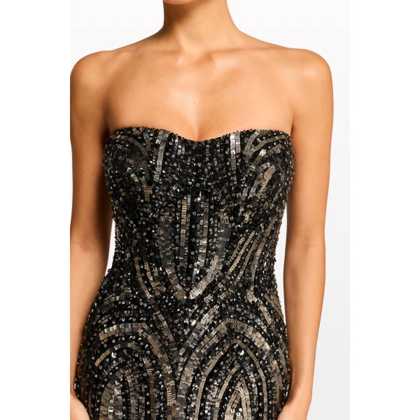 Jenny Packham Euphoria Dress in Liquorice | Evening Gowns | Coveti