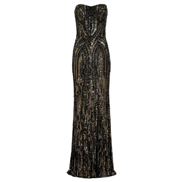 Jenny Packham Euphoria Dress in Liquorice | Coveti