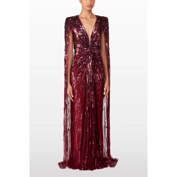 Jenny Packham Gold Rush Dress in Nutmeg | Evening Gowns | Coveti