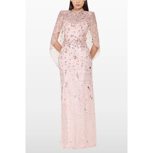 Jenny Packham Gracie Dress in Ballerina Pink | Evening Gowns | Coveti