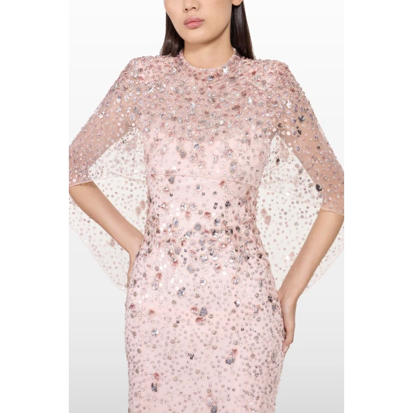 Jenny Packham Gracie Dress in Ballerina Pink | Evening Gowns | Coveti