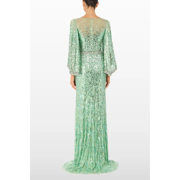 Jenny Packham Ines Dress in Eucalyptus | Evening Gowns | Coveti