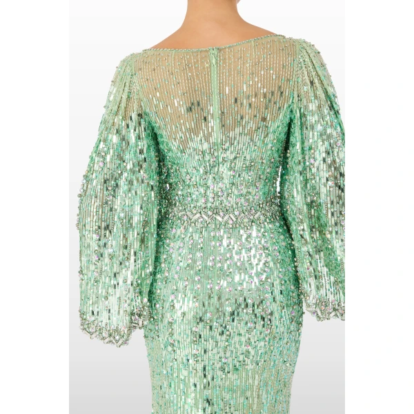 Jenny Packham Ines Dress in Eucalyptus | Evening Gowns | Coveti