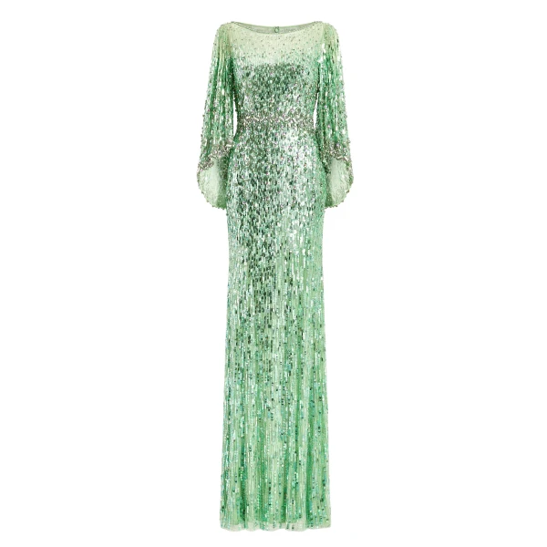 Jenny Packham Ines Dress in Eucalyptus | Coveti