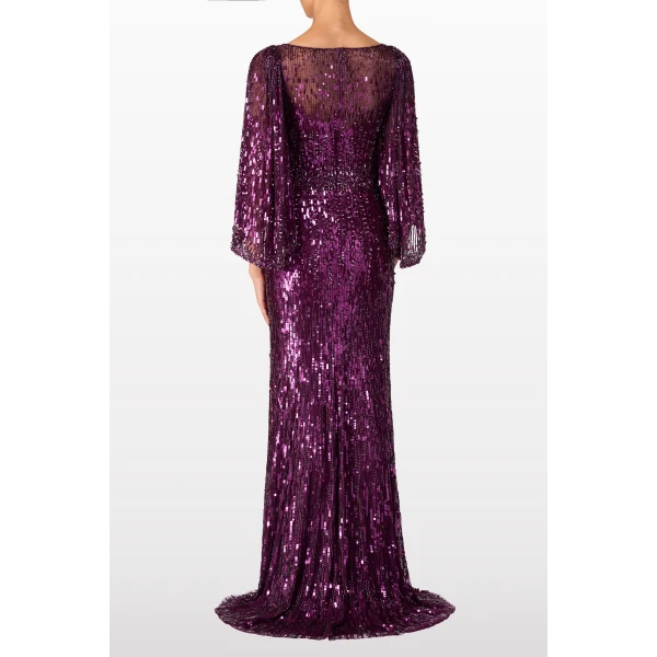 Jenny Packham Ines Dress in Purple Muscadine | Evening Gowns | Coveti
