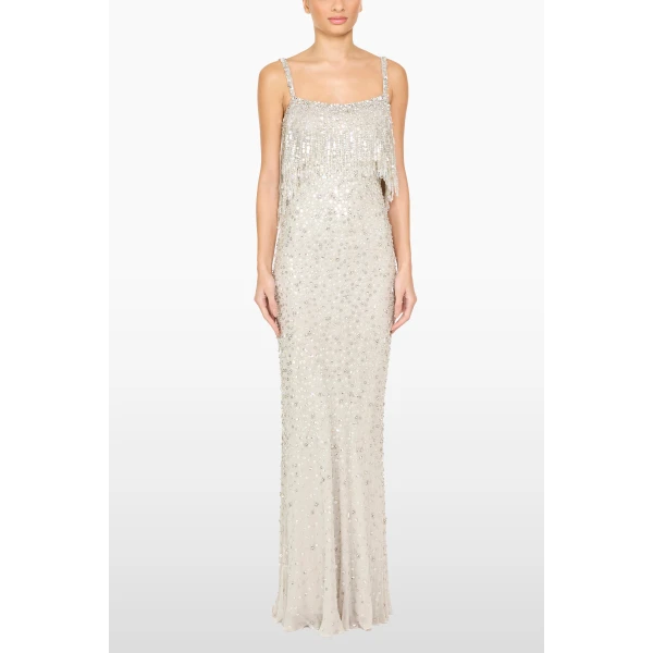 Jenny Packham Iris Dress in Snow | Evening Gowns | Coveti