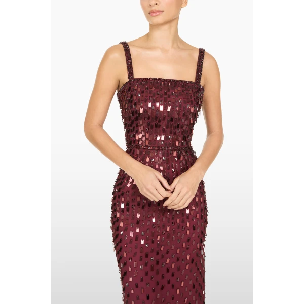 Jenny Packham Juliette Dress in Cardinal | Evening Gowns | Coveti
