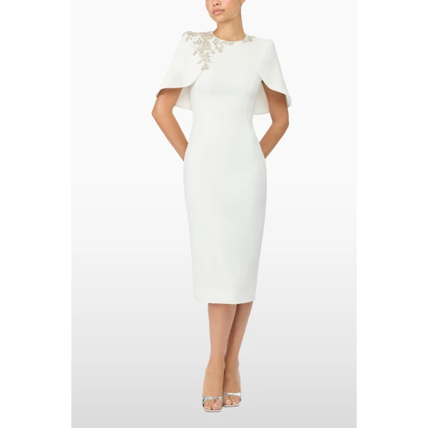 Jenny Packham Juniper Dress in Vanilla | Midi Dresses | Coveti