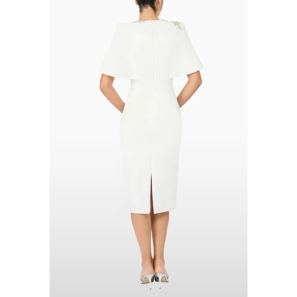 Jenny Packham Juniper Dress in Vanilla | Midi Dresses | Coveti