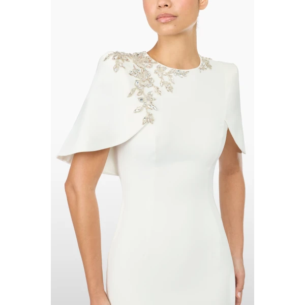 Jenny Packham Juniper Dress in Vanilla | Midi Dresses | Coveti