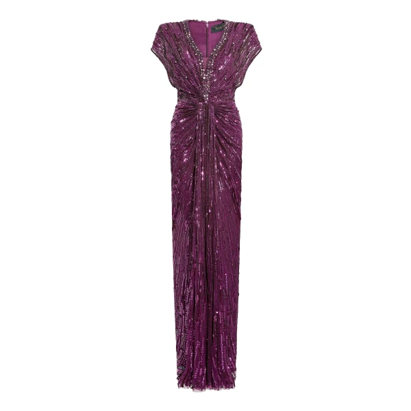 Jenny Packham Lacie Dress in Purple Muscadine | Coveti