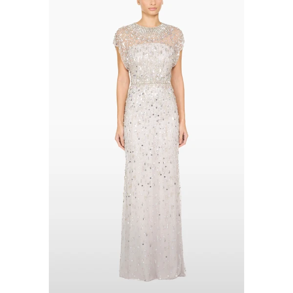 Jenny Packham Lauretta Dress in Ammonite | Evening Gowns | Coveti