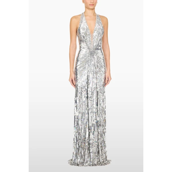 Jenny Packham Lisette Dress in Platinum | Evening Gowns | Coveti