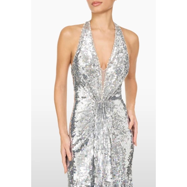 Jenny Packham Lisette Dress in Platinum | Evening Gowns | Coveti