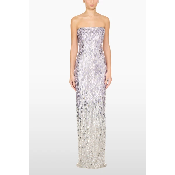 Jenny Packham Lucille Dress in Platinum | Evening Gowns | Coveti