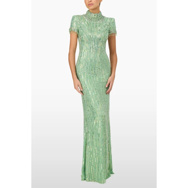 Jenny Packham Madeleine Dress in Parakeet | Evening Gowns | Coveti