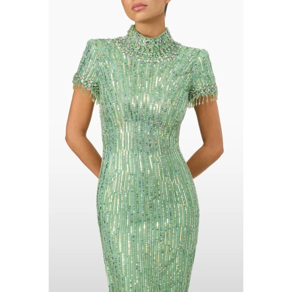 Jenny Packham Madeleine Dress in Parakeet | Evening Gowns | Coveti