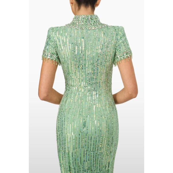 Jenny Packham Madeleine Dress in Parakeet | Evening Gowns | Coveti
