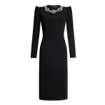 Jenny Packham Mantra Dress in Liquorice | Coveti