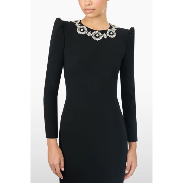 Jenny Packham Mantra Dress in Liquorice | Midi Dresses | Coveti