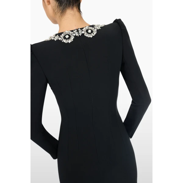 Jenny Packham Mantra Dress in Liquorice | Midi Dresses | Coveti