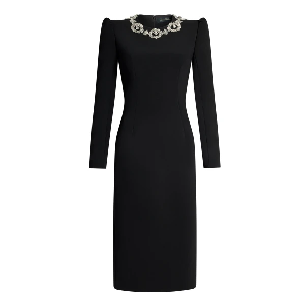 Jenny Packham Mantra Dress in Liquorice | Coveti