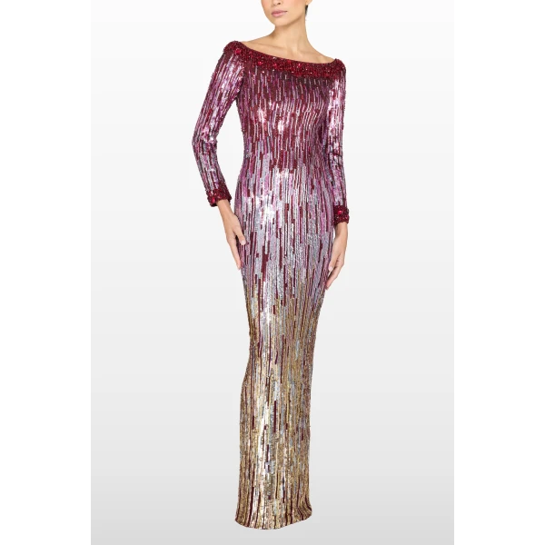 Jenny Packham Marnie Dress in Cardinal | Evening Gowns | Coveti
