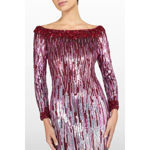 Jenny Packham Marnie Dress in Cardinal | Evening Gowns | Coveti