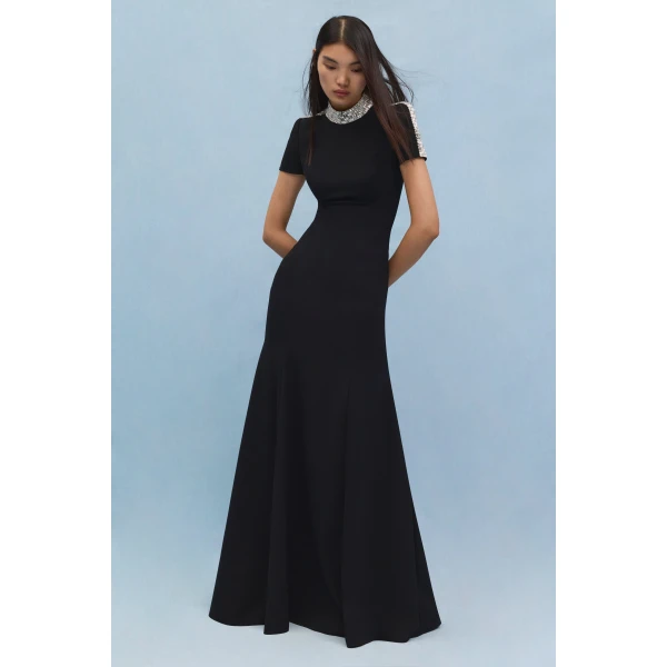 Jenny Packham Mesa Dress in Liquorice | Evening Gowns | Coveti