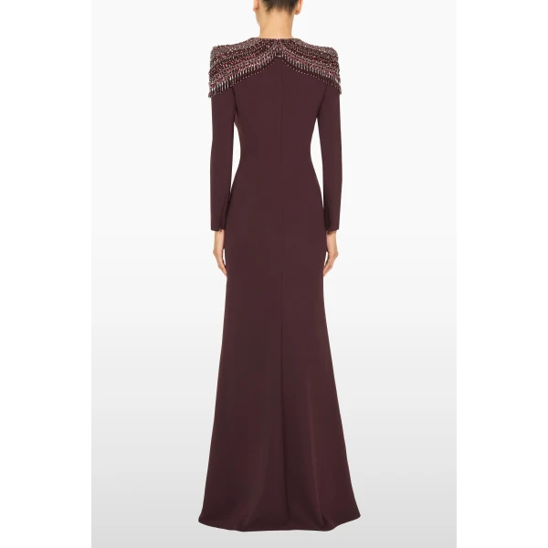 Jenny Packham Muse Dress in Mahogany | Evening Gowns | Coveti