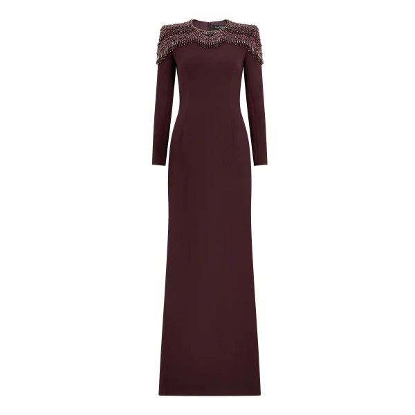 Jenny Packham Muse Dress in Mahogany | Coveti