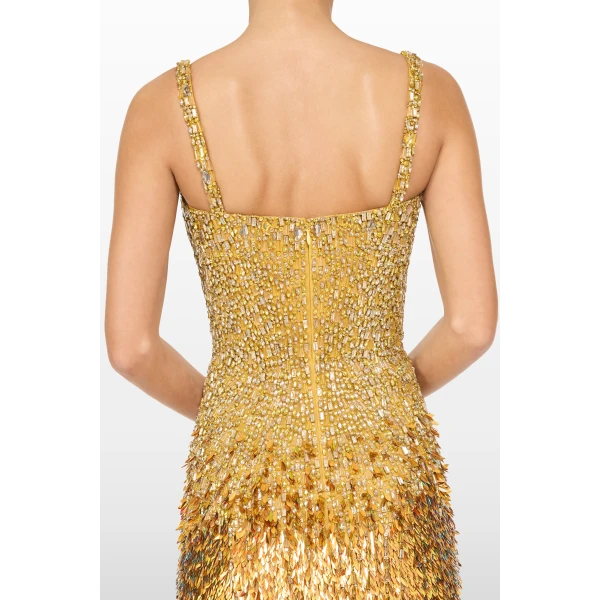Jenny Packham Nima Dress in Saffron | Mini Dresses | Coveti