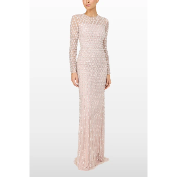 Jenny Packham Nova Dress in Ballet Pink | Evening Gowns | Coveti