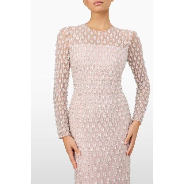 Jenny Packham Nova Dress in Ballet Pink | Evening Gowns | Coveti