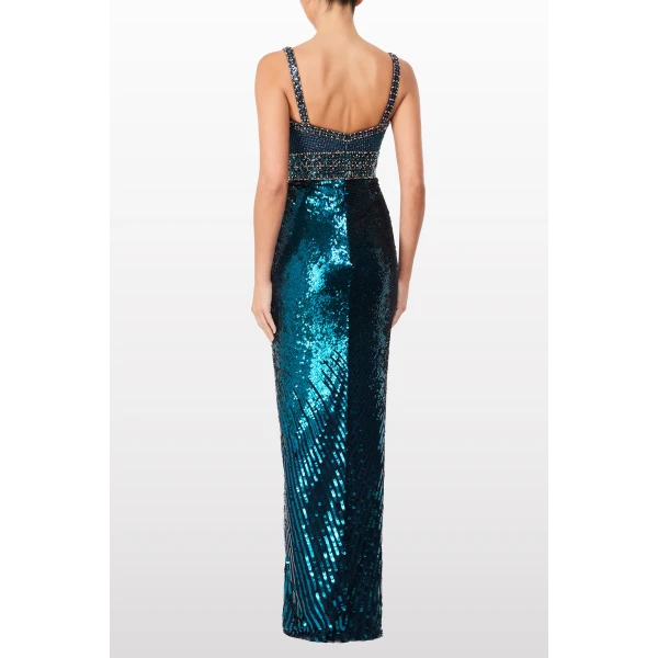 Jenny Packham Only You Dress in Blackthorne Blue | Evening Gowns | Coveti
