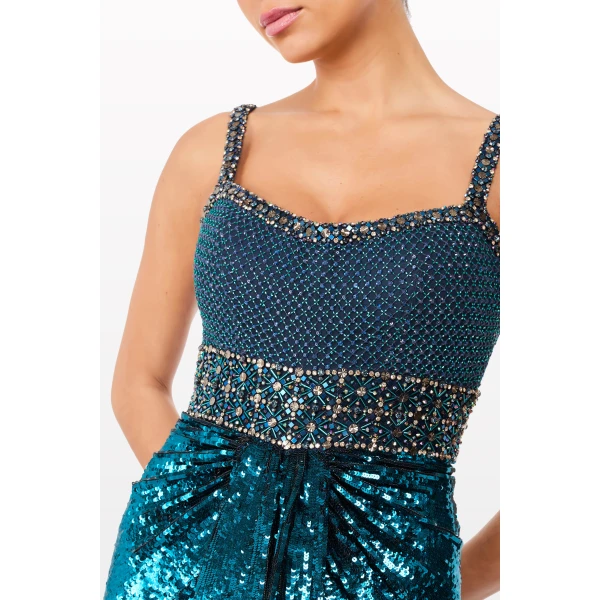 Jenny Packham Only You Dress in Blackthorne Blue | Evening Gowns | Coveti