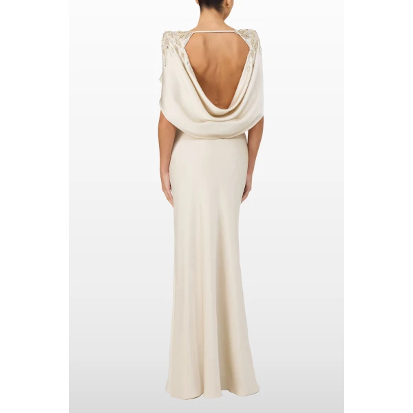 Jenny Packham Ophelia Dress in Oyster | Evening Gowns | Coveti